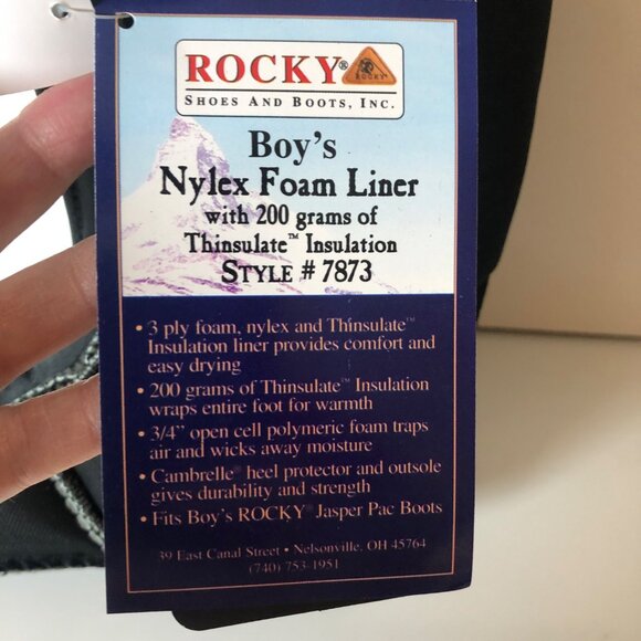 Rocky Boys Nylex Foam Boot Liners Thinsulate Insulation Style #7873 NEW - Picture 4 of 8